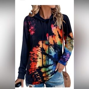 Amazon Onlypuff Tie Dye Tunic Hoodie